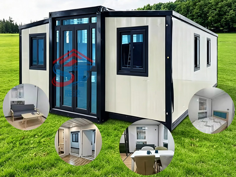 Maison de conteneur extensible à double aile